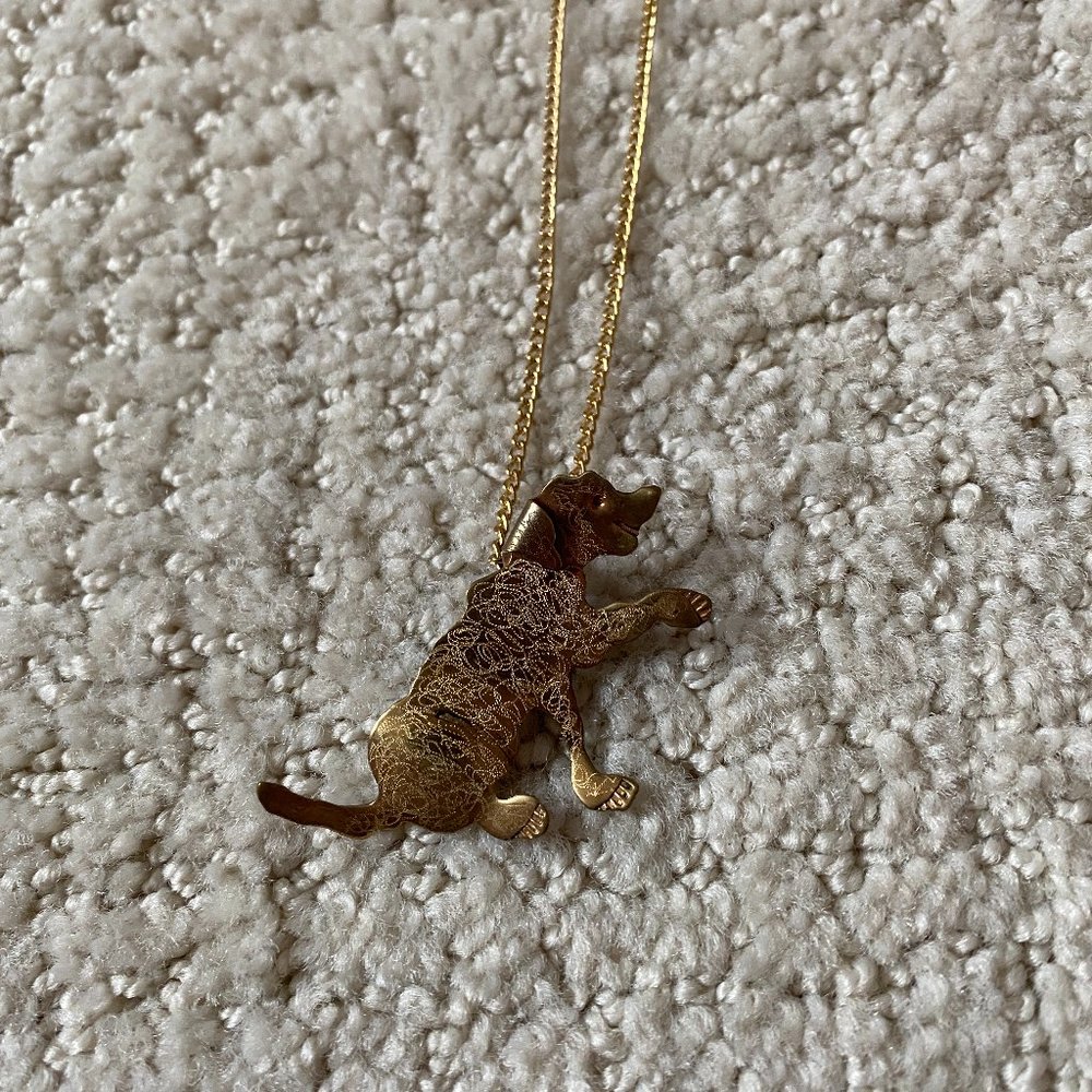 Gold Dog Necklace